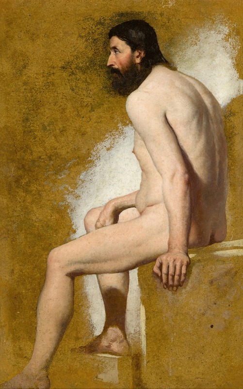 William Etty - Study Of A Bearded Male Nude