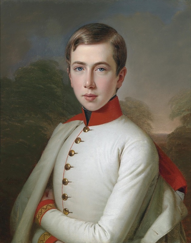 Anton Einsle - Archduke Karl Ludwig of Austria (1833-1896) at the age of 15