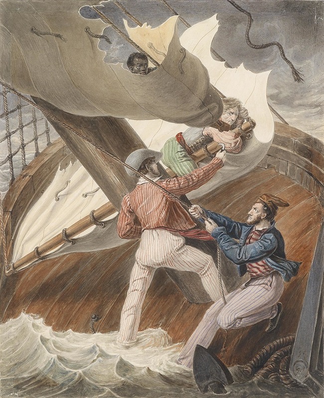 Anton von Perger - Schiff im Sturm