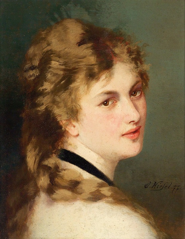 Conrad Kiesel - Bildnis einer Dame mit schwarzem Halsband