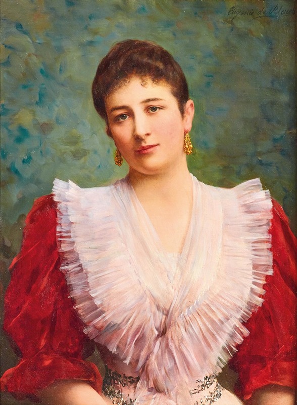 Eugen von Blaas - Portrait of Olga Sardegna Daverio