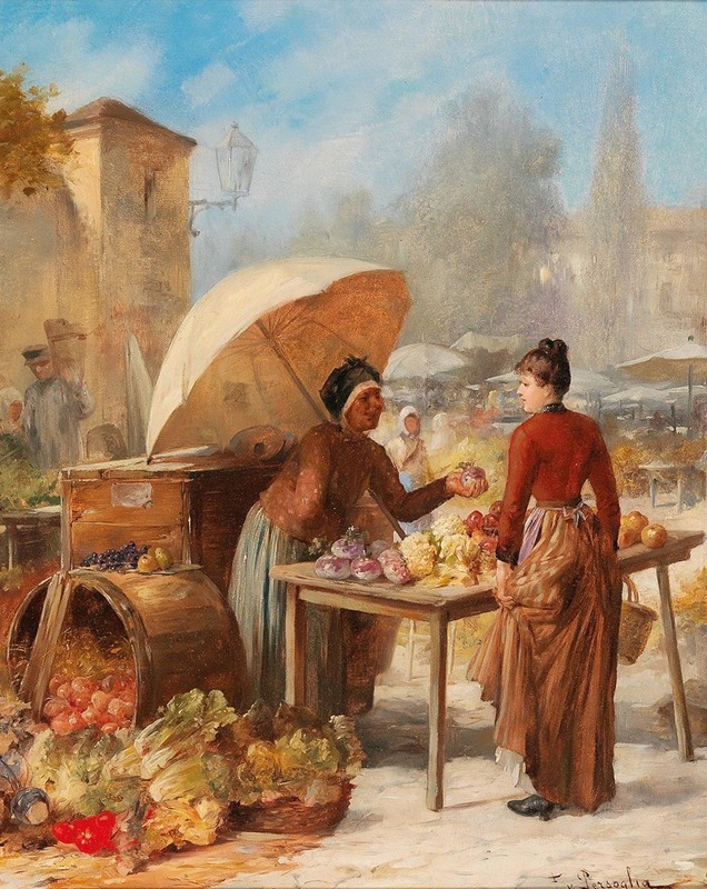 Franz von Persoglia - Market Scene