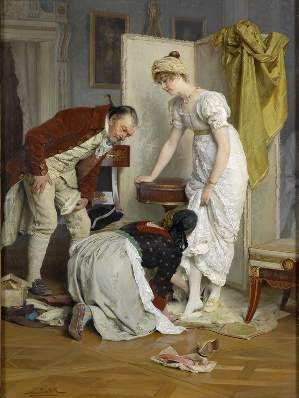 Franz Xaver Simm - Die Schuhprobe