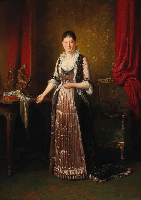 Friedrich Friedländer - Lady in a Bourgeoise Interior