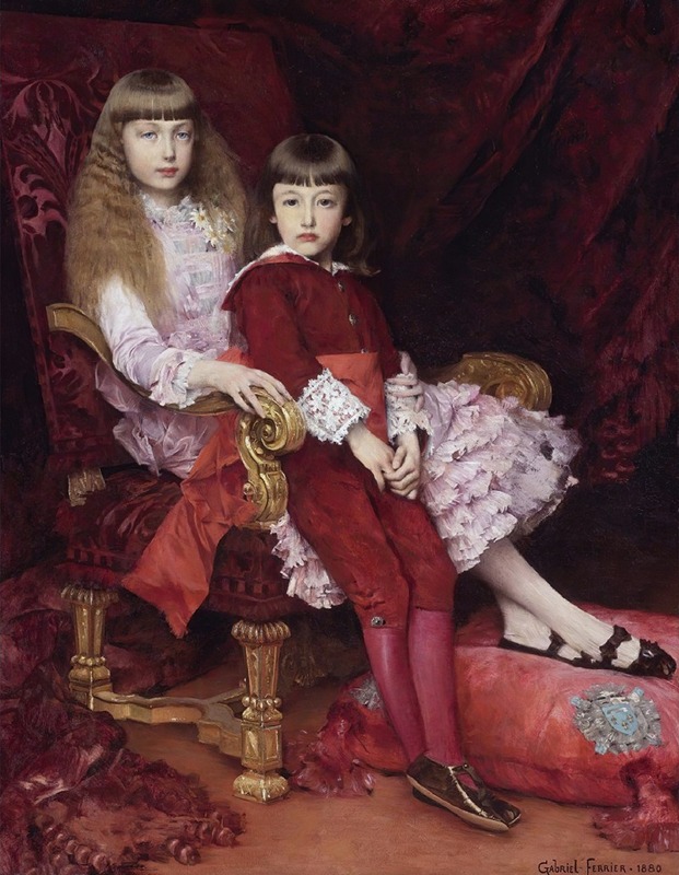 Gabriel Ferrier - Princess Marguerite d’Orléans (1869–1940) and Prince Jean d’Orléans (1874-1940)