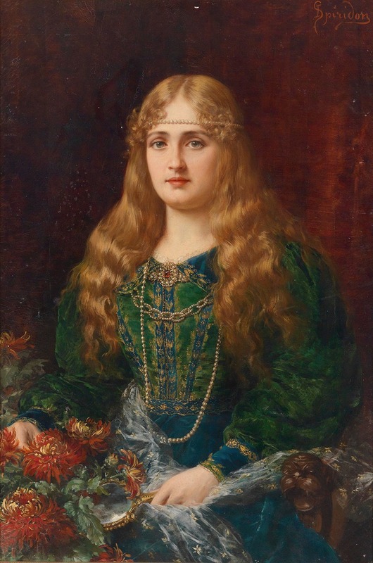 Ignace Spiridon - Junge Frau in historischem Kostüm