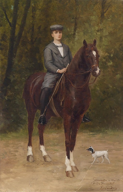 Ignace Spiridon - Oskar von Fraenkel zu Pferd