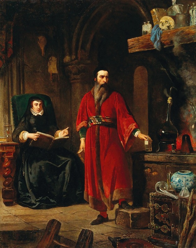 Jean Lulvès - Catharine de’ Medici and the Alchemist Cosimo Ruggieri
