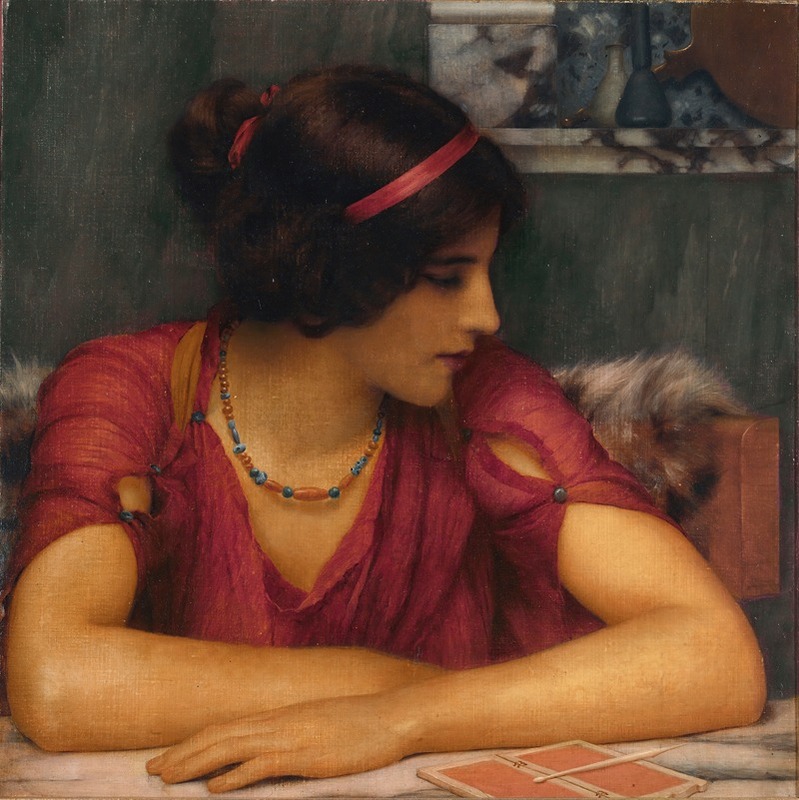 John William Godward - The Letter (A Classical Maiden)
