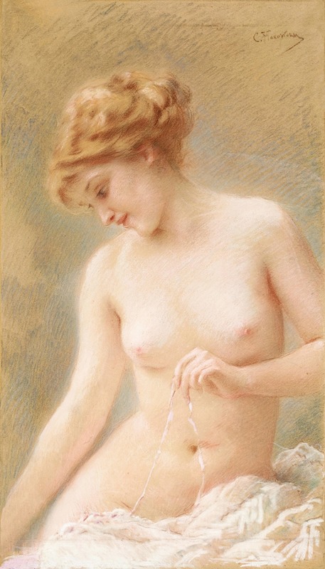 Konstantin Egorovich Makovsky - Sitting Nude
