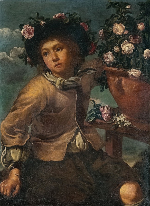 Monsù Bernardo - Ragazzo con un vaso di rose