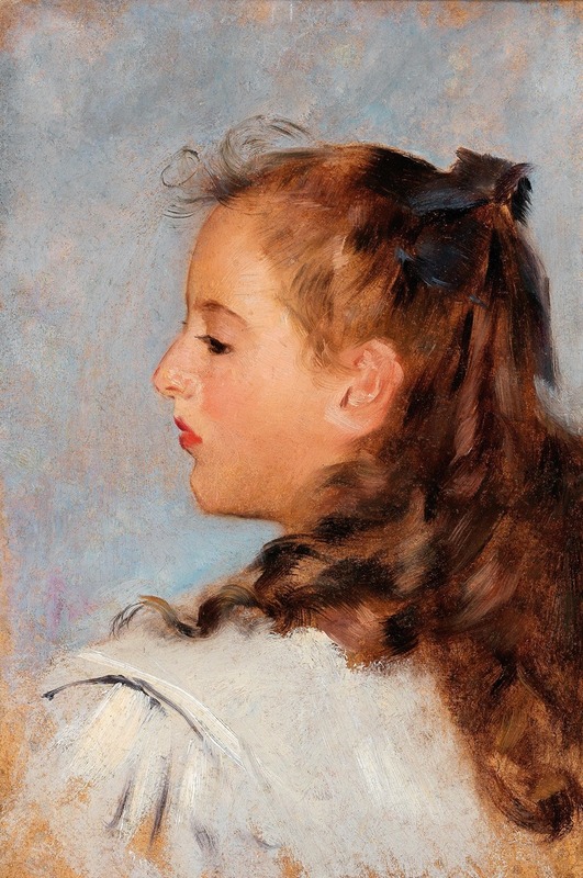 Otto Friedrich - Profile Portrait of a Girl