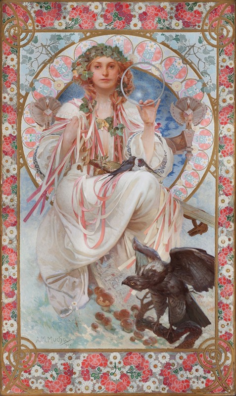 Alphonse Mucha - Portrait Of Josephine Crane-Bradley As Slavia
