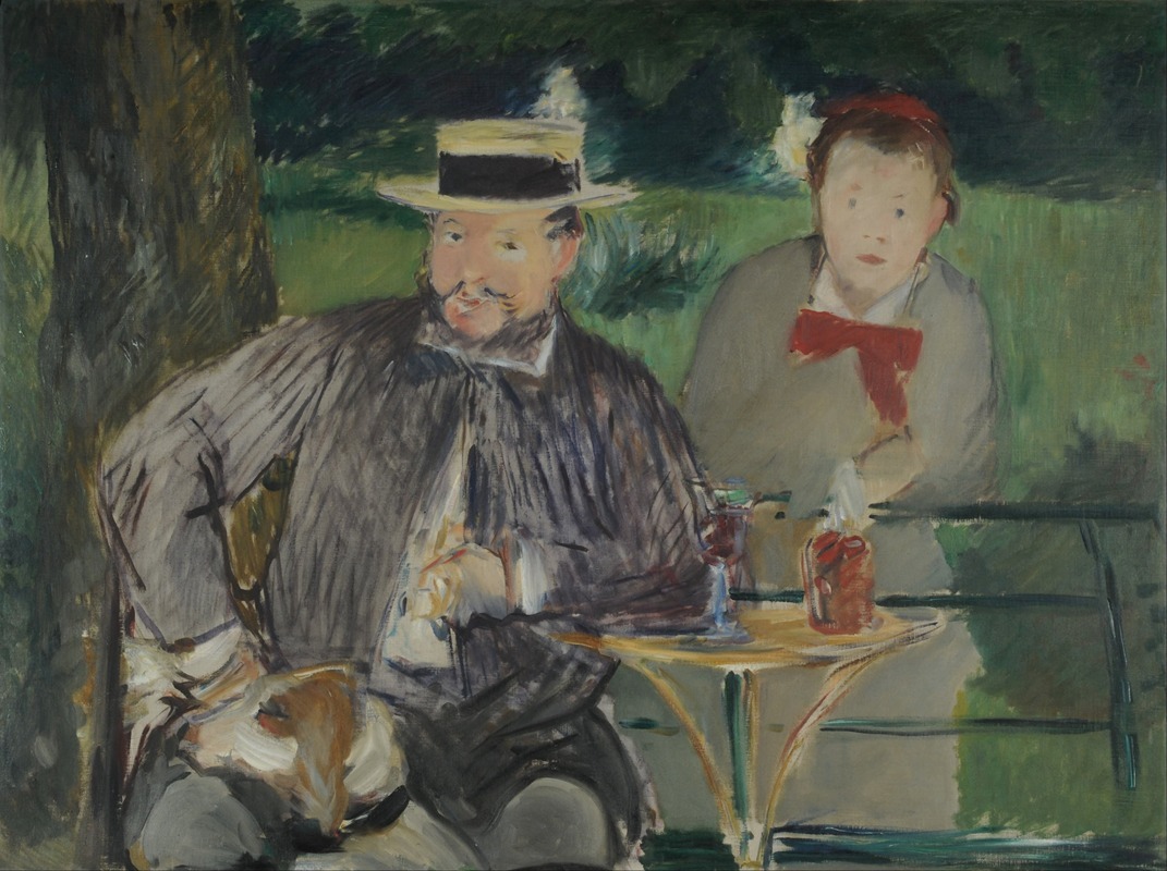 Édouard Manet - Portrait D’ernest Hoschedé Et Sa Fille Marthe