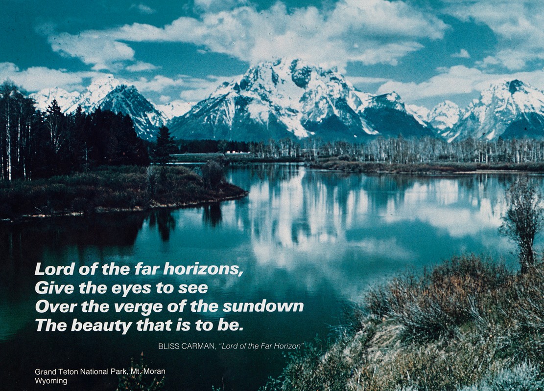 U.S. Information Agency - Scenically Yours, Grand Teton National Park, Mt. Moran, Wyoming.
