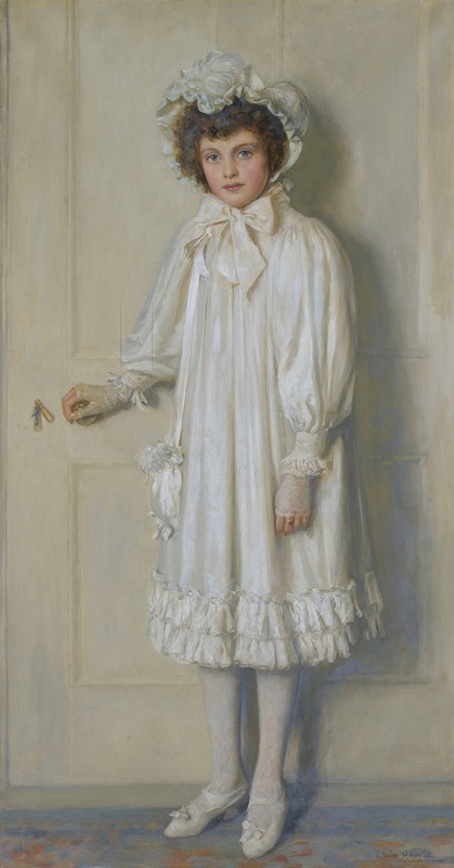 Edwin Harris - The Girl In White, Portrait Of Beatrice Harrison Aged Twelve