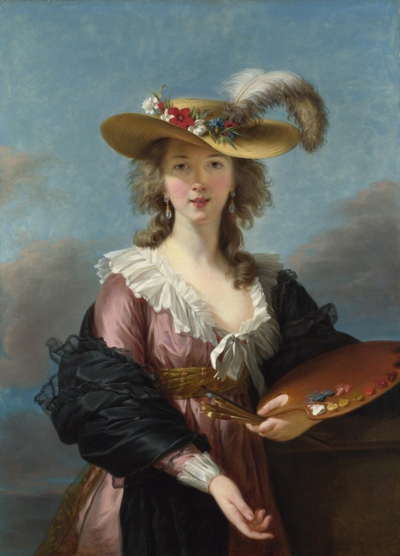 Elisabeth Louise Vigée Le Brun - Self Portrait In A Straw Hat