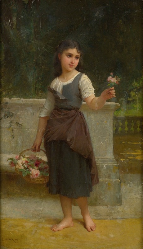 Émile Munier - The Flower Girl