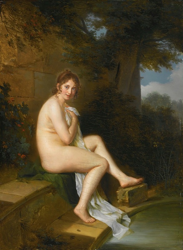 Firmin Massot - A Nude At Her Bath