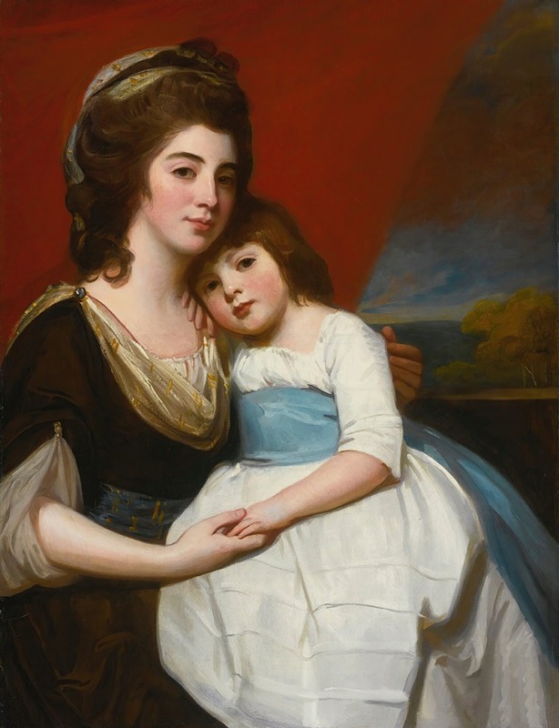 George Romney - Portrait Of Lady Georgiana Smyth (Circa 1757-1799) And Her Son