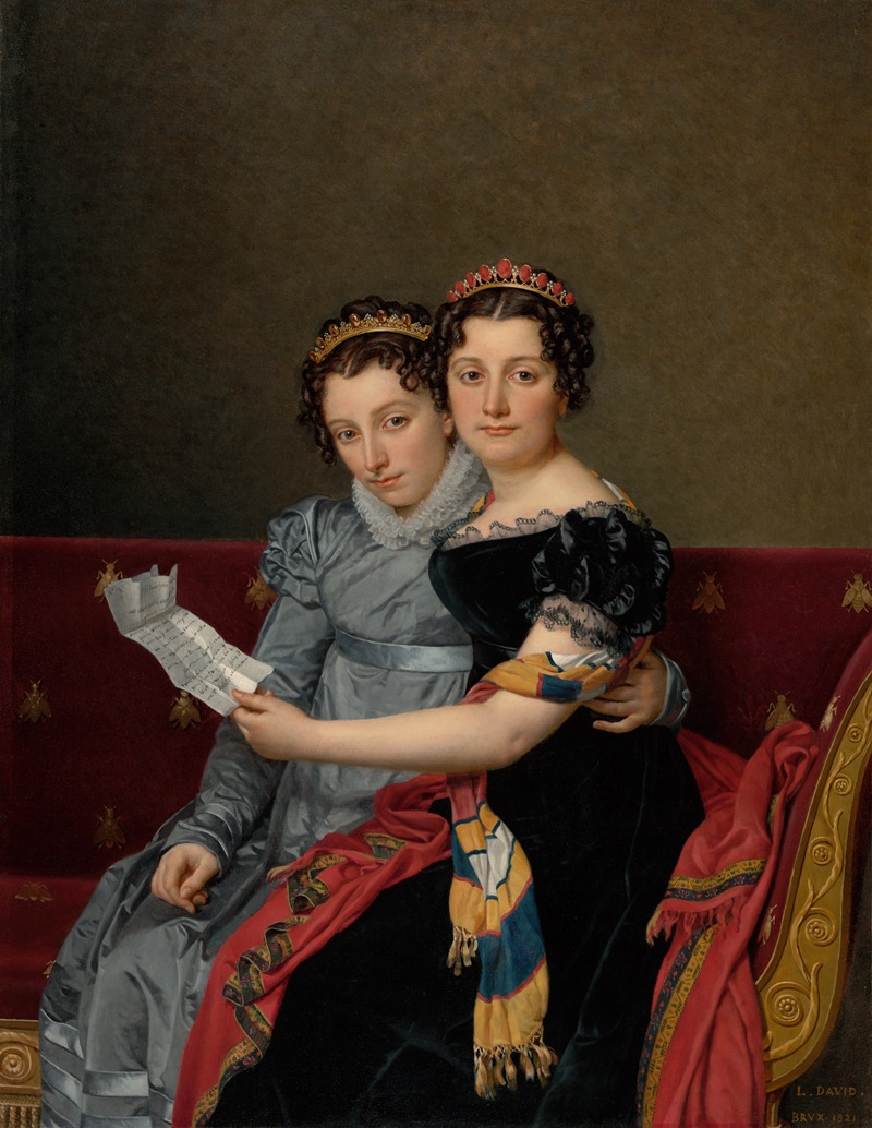 Jacques Louis David - The Sisters Zénaïde And Charlotte Bonaparte