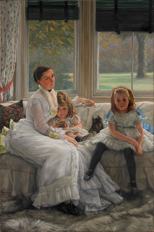 James Tissot - Portrait Of Mrs Catherine Smith Gill And Two Of Her Children