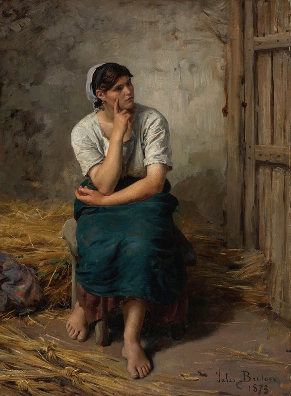 Jules Breton - Paysanne Au Repos (Peasant Girl Resting)