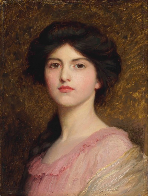 Thomas Francis Dicksee - Portrait Of Camille, Daughter Of Sutton Palmer