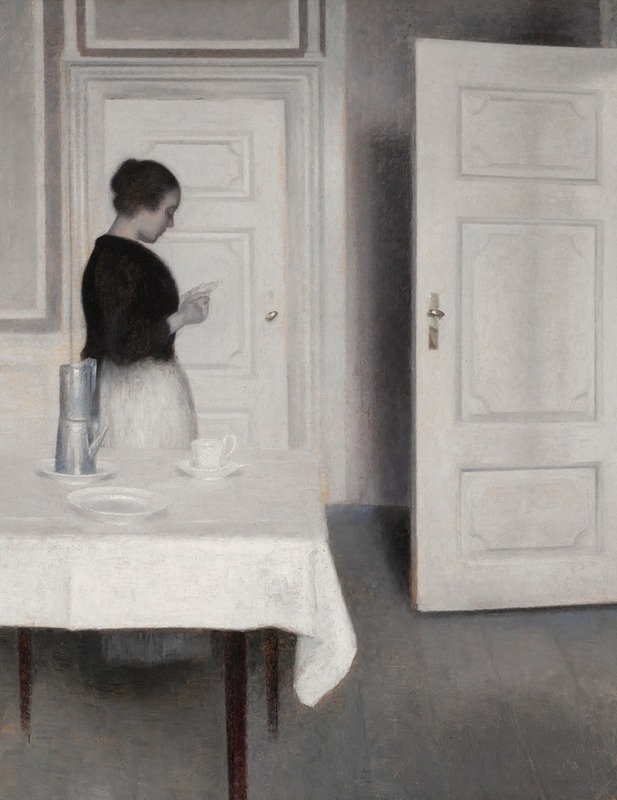 Vilhelm Hammershøi - Ida Reading A Letter