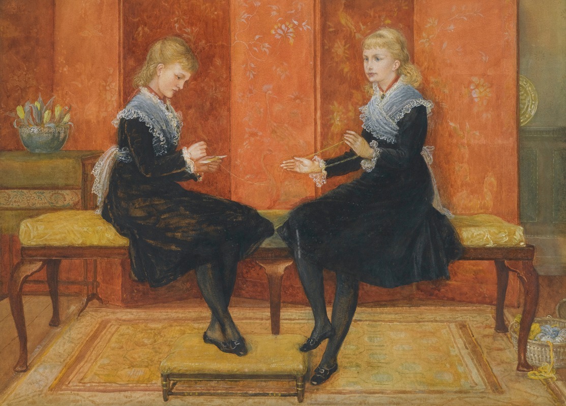 Walter Crane - Violet And Lily, The Daughters Of Edmund Routledge