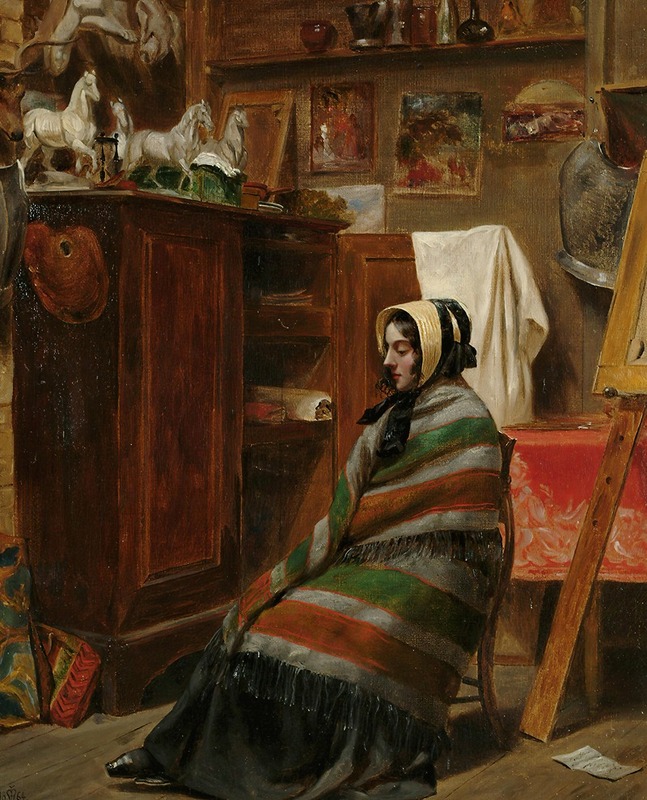 William Powell Frith - Model In A Cluttered Studio