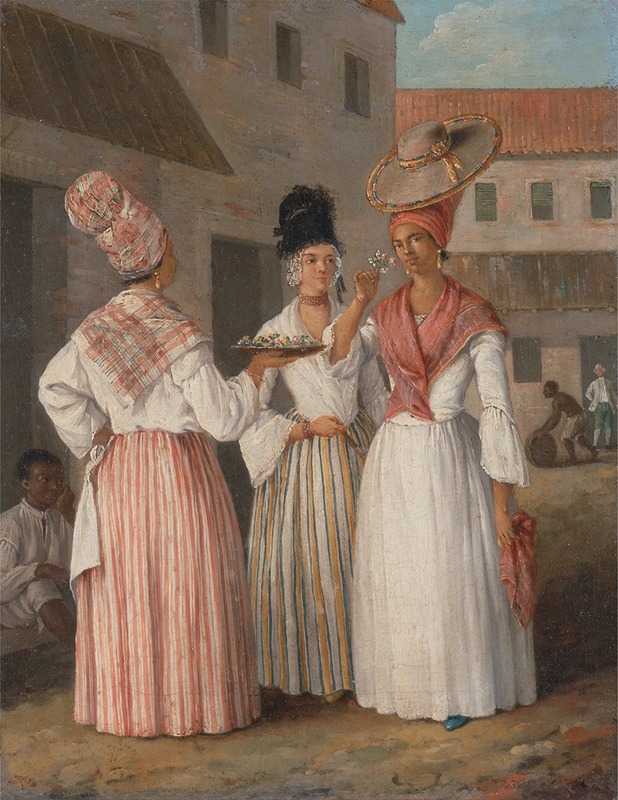 Agostino Brunias - A West Indian Flower Girl And Two Other Free Women Of Color