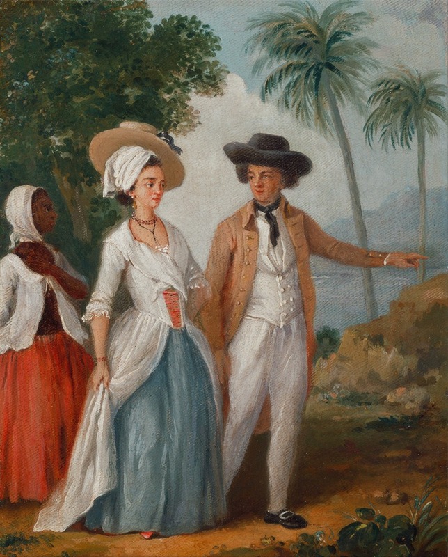 Agostino Brunias - Planter And His Wife, With A Servant