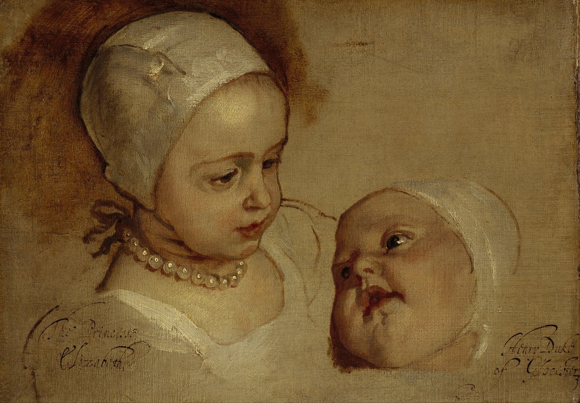 Anthony van Dyck - Princess Elizabeth and Princess Anne. Daughters Of Charles I