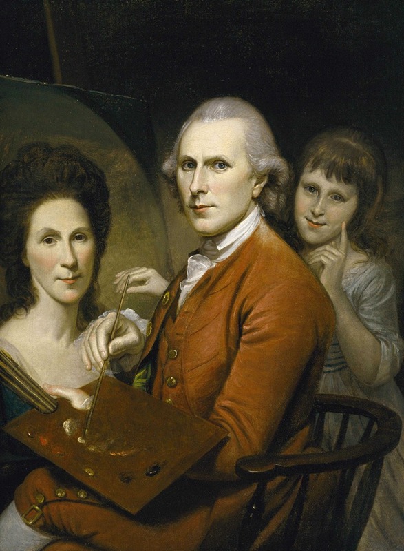 Charles Willson Peale - Self-Portrait With Angelica And Portrait Of Rachel