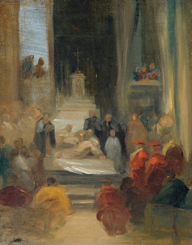 Eugène Delacroix - Interior Of A Church; Ordination Of Carmelites