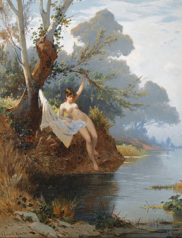 Hermann David Salomon Corrodi - By The Riverbank