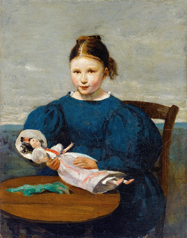 Jean-Baptiste-Camille Corot - Little Girl with A Doll