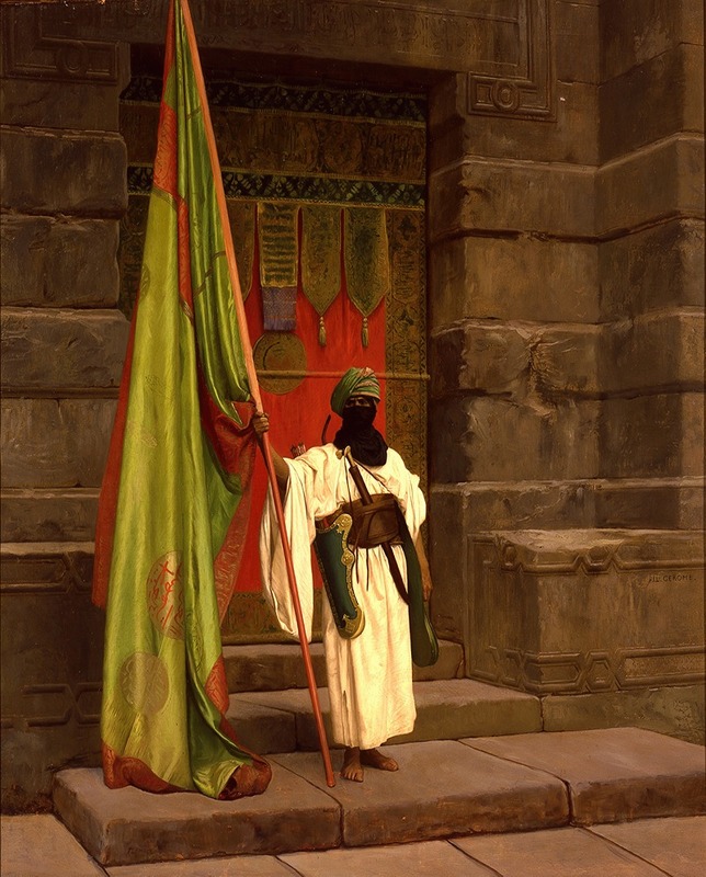 Jean-Léon Gérôme - The Standing Bearer, Unfolding The Holy Flag