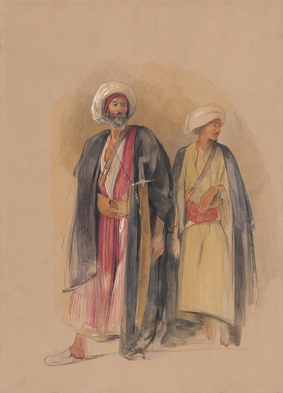 John Frederick Lewis - Sheik Hussein Of Gebel Tor And His Son
