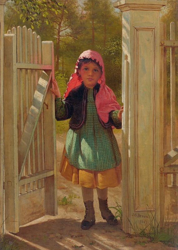 John George Brown - Girl At The Doorway