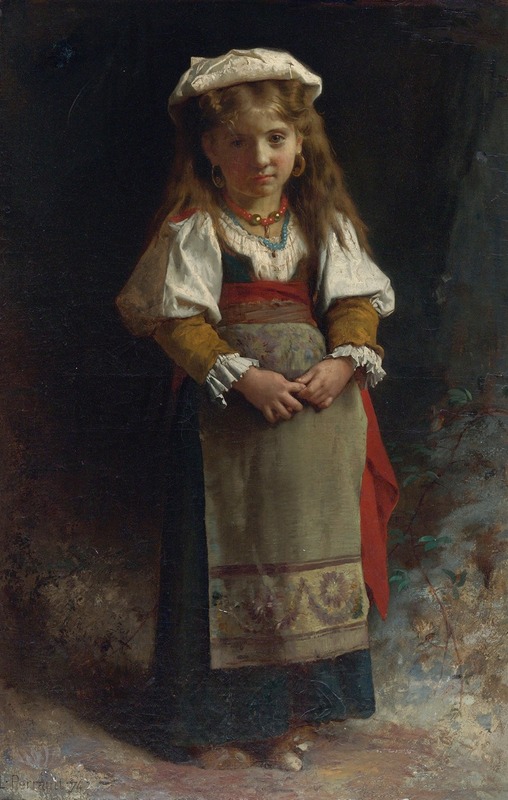 Léon-Jean-Basile Perrault - Portrait Of A Young Girl