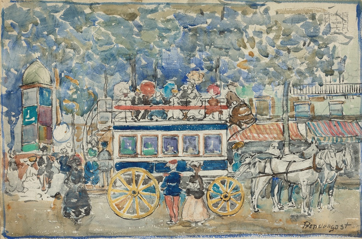 Maurice Prendergast - The Paris Omnibus