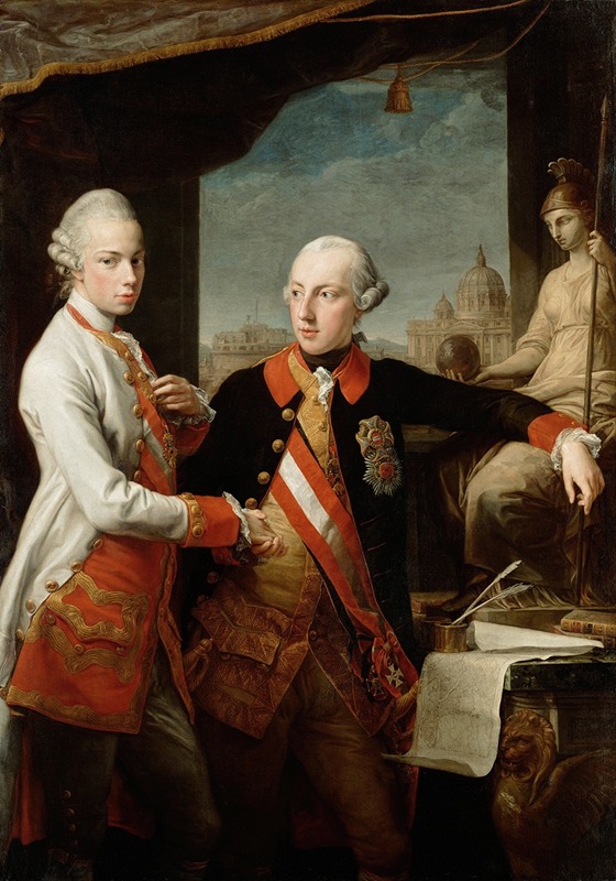 Pompeo Batoni - Emperor Joseph II With Grand Duke Pietro Leopoldo Of Tuscany