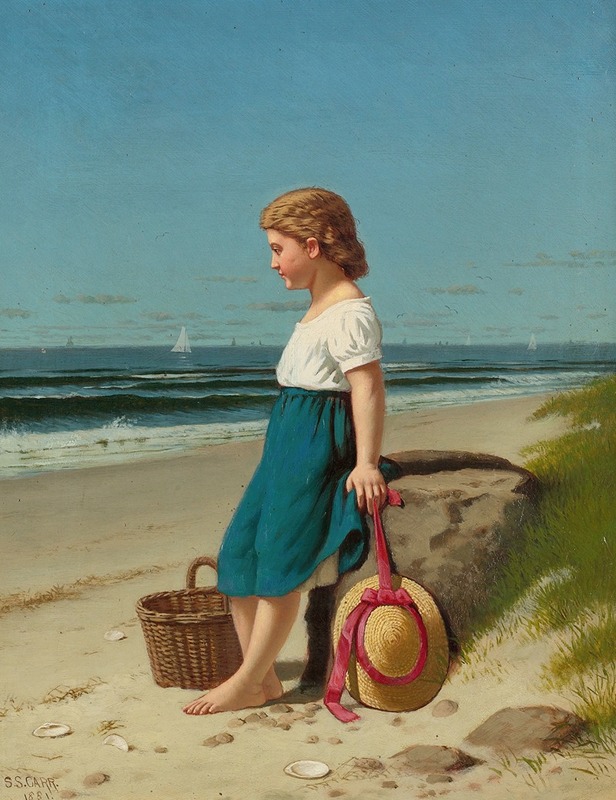 Samuel S. Carr - Young Girl At The Seashore