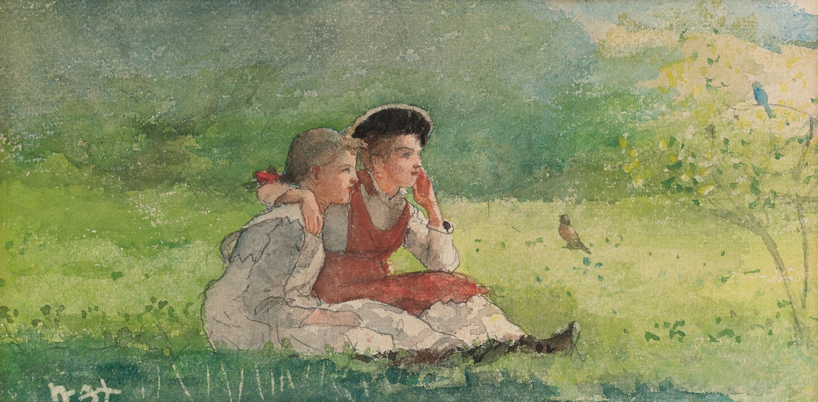 Winslow Homer - Listening To The Birds