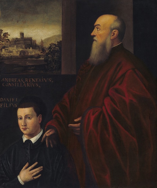 Follower of Jacopo Tintoretto - Andrea Renier and His Son Daniele