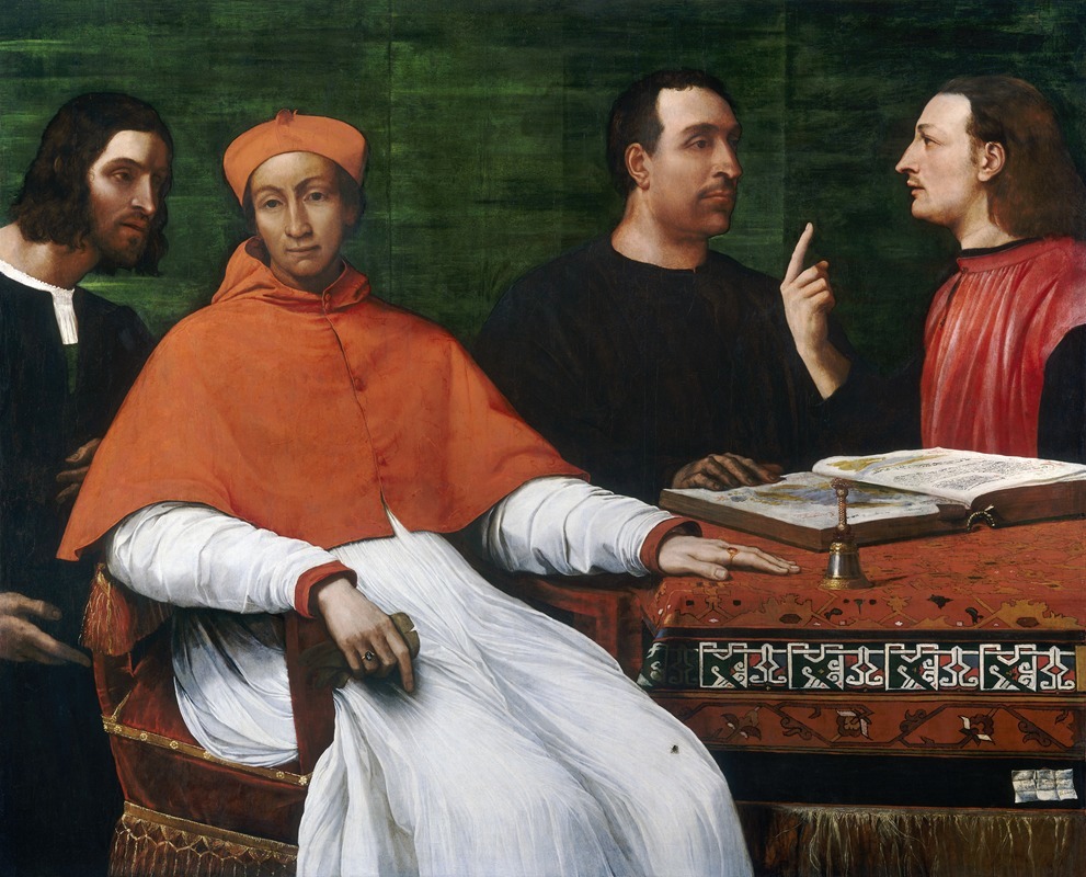 Sebastiano del Piombo - Cardinal Bandinello Sauli,His Secretary and Two Geographers