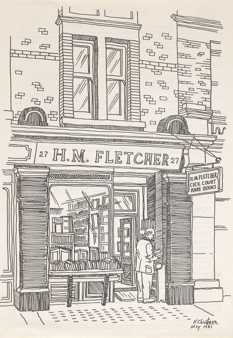 Anonymous - Etalage van boekhandel H.M. Fletcher te Londen