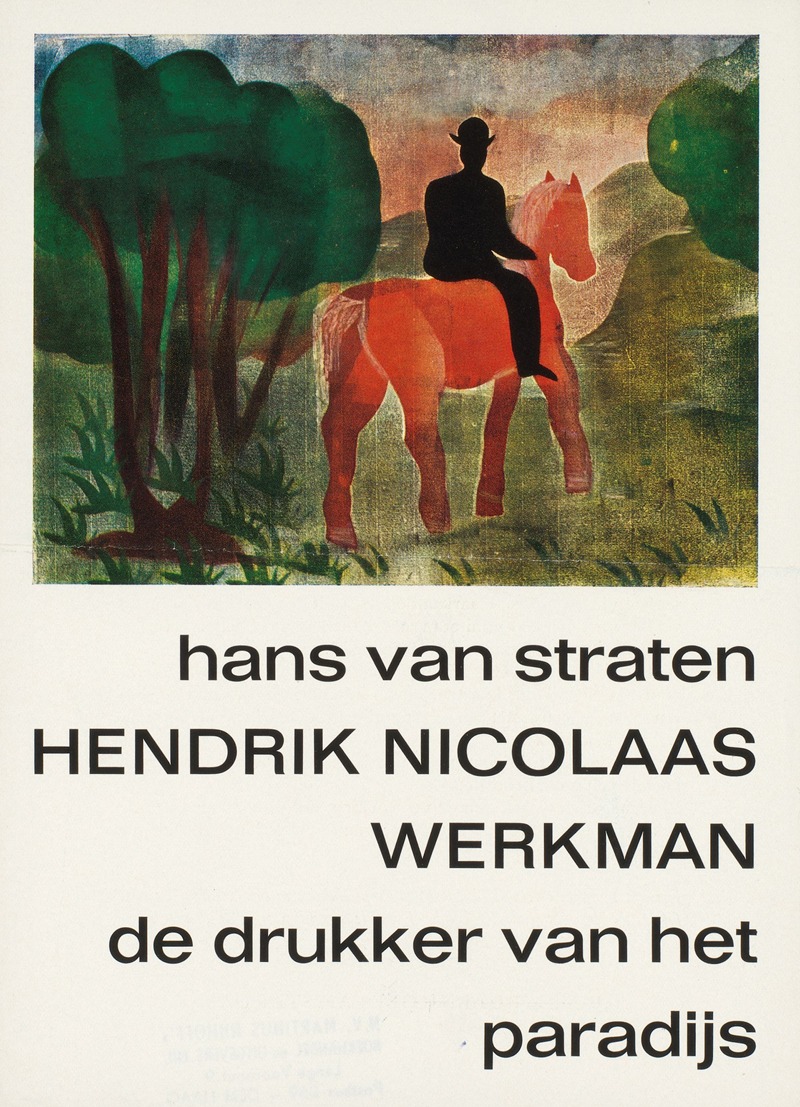 Anonymous - Prospectus voor; Hans van Straten, Hendrik Nicolaas Werkman de drukker van het paradijs, 1963
